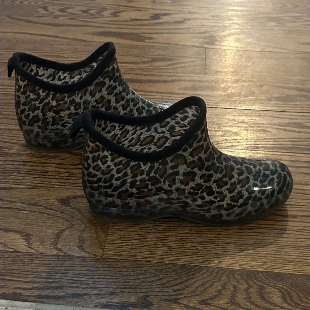 Corkys Leopard Print Winter Rain Boots